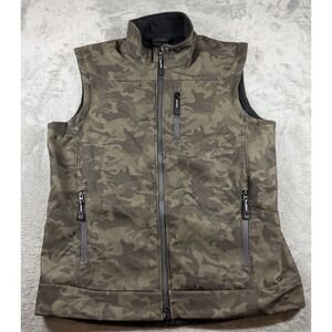 Roper Camo Softshell Vest Men's XL Full Zip Fleece Lined Outdoor Hunting